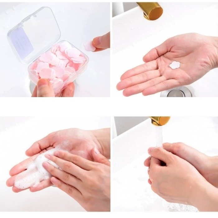 100 Yaprak Eriyen Mini Parfümlü Kağıt Sabun (5460)