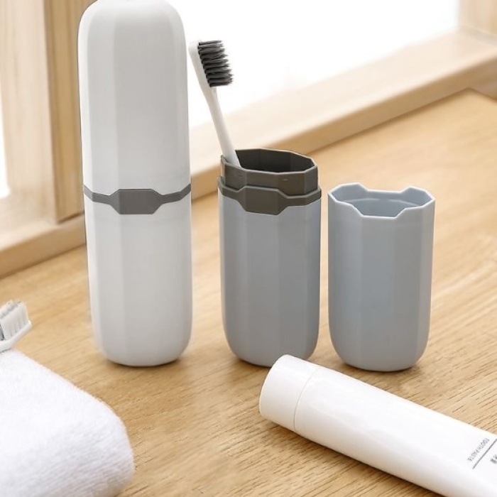 Seyahat Tipi Diş Fırçası ve Makyaj Fırça Kabı 2 Renk (5460)