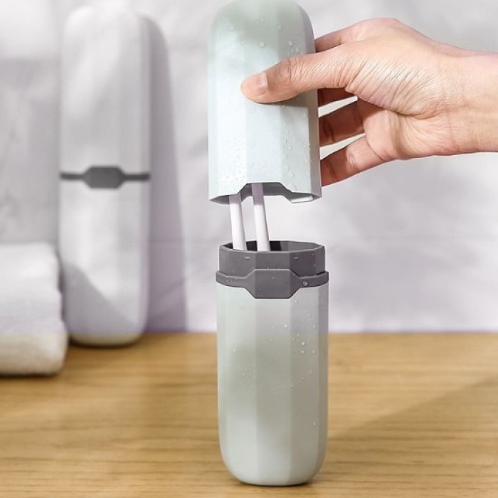 Seyahat Tipi Diş Fırçası ve Makyaj Fırça Kabı 2 Renk (5460)