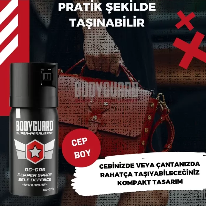 Bodyguard Biber Gazı Sprey 40ML Bodyguard (Göz Yaşartıcı Sprey) (5460)