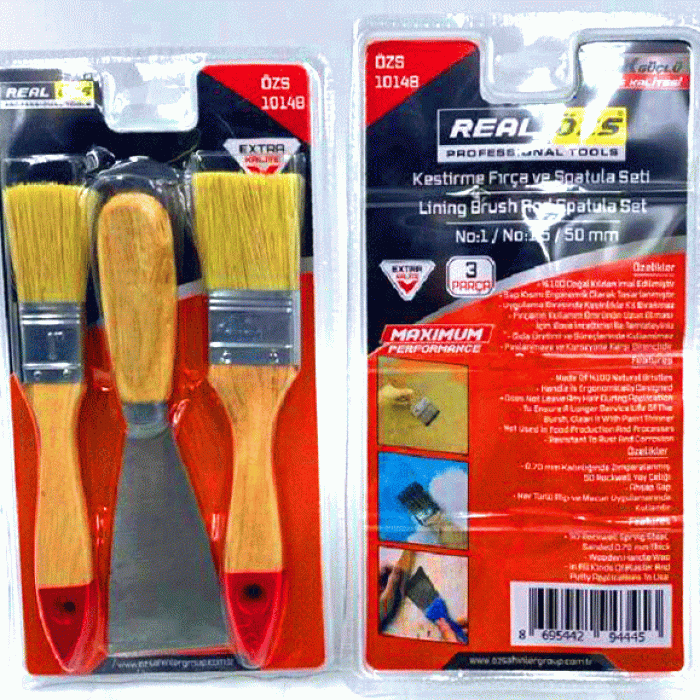 3 PARÇA  SPATULA50MM- KESTİRME FIRÇANO-1-1.5SETİ (5460)