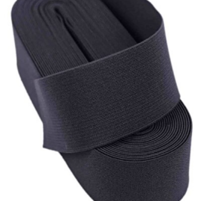 SİYAH  - 3CM PAÇA LASTİK GENİŞ 10MT. (5460)