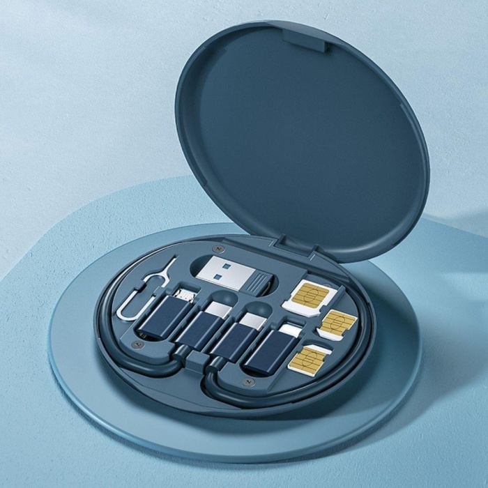 60w Destekli Kablo Kutusu Seyahat Kablo Seti 5&amp;apos;i 1 arada USB Type-C Şarj Kablosu Seti (5460)