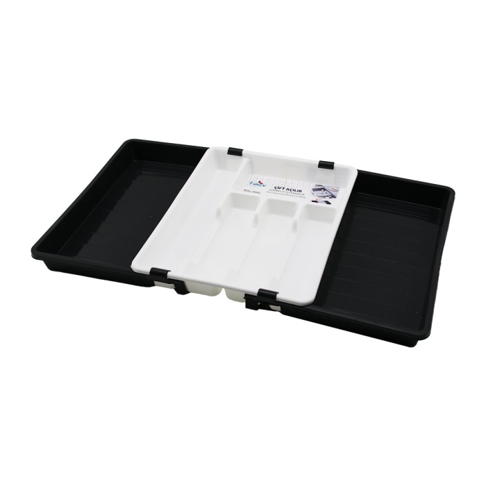 KAYAR KAŞIKLIK İKİ TARAFLI ÇİFT AÇILIR AYARLANABİLİR ÇEKMECE İÇİ 36X69CM (5460)