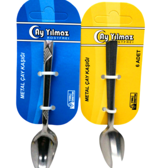 6 PARÇA  METAL ÇAY KAŞIK (5460)