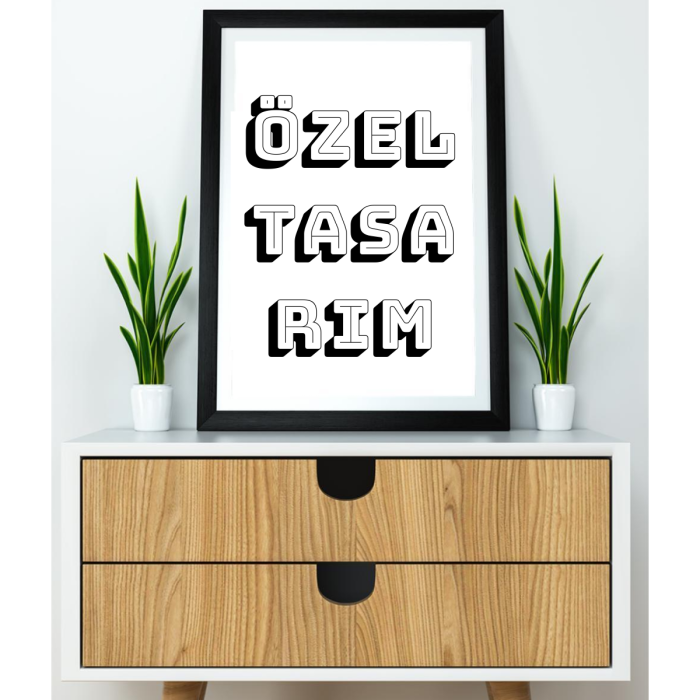 Çerçeve Görünümlü Dekoratif Ahşap Mdf Tablo