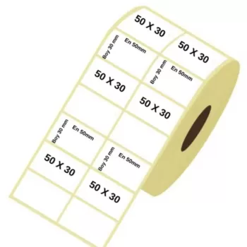 Etiket Kuşe 50 x 30 2500Li 2 Sıra