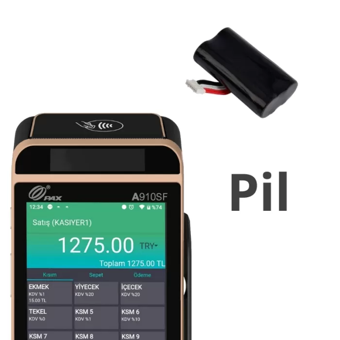 Pax A910sf Uyumlu B910sf Lityum Pil