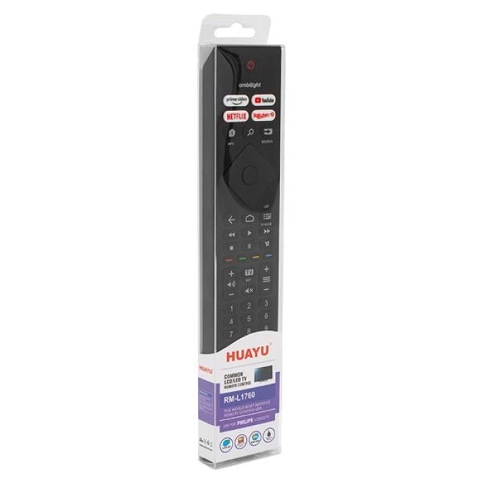 HUAYU KL PHILIPS RM-L1760  AMBILIGHT-NETFLIX-PRIME VIDEO-YOUTUBE-RAKUTEN TV TUŞLU LED TV KUMANDA (40176=16129)