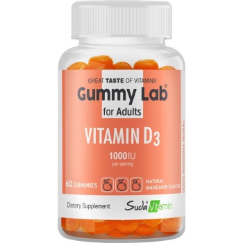 Suda Vitamin Gummy Lab Vitamin D3 For Adults Mandalin Aromalı 60 Gummies