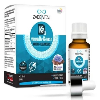 Zade Vital Vitamin D3K2 1000 IU Damla 20 ml