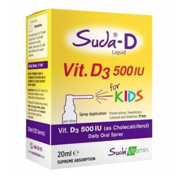 Suda Vitamin Kids Oral Sprey D3 500 IU 20 ml