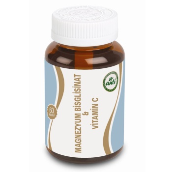 Anti Magnezyum Bisglisinat & Vitamin C 60 Kapsül