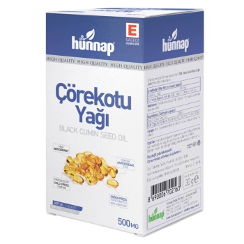Hünnap Çörek Otu Yağı 500 mg 60 Kapsül