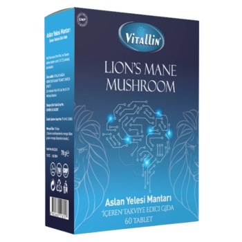 Vitallin Aslan Yelesi Mantarı İçeren 60 Tablet