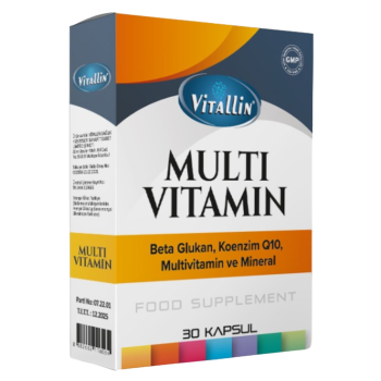 Vitallin Beta Glukan Koenzim Q10 30 Kapsül