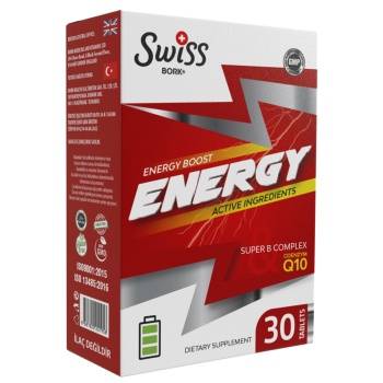 Swiss Bork Energy Q10 + Ginseng + K2 + B Complex 30 Tablet