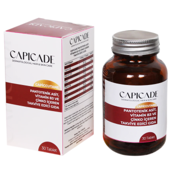 Capicade Capiccutane Pantotenik Asit Vitamin B3 Çinko 30 Tablet