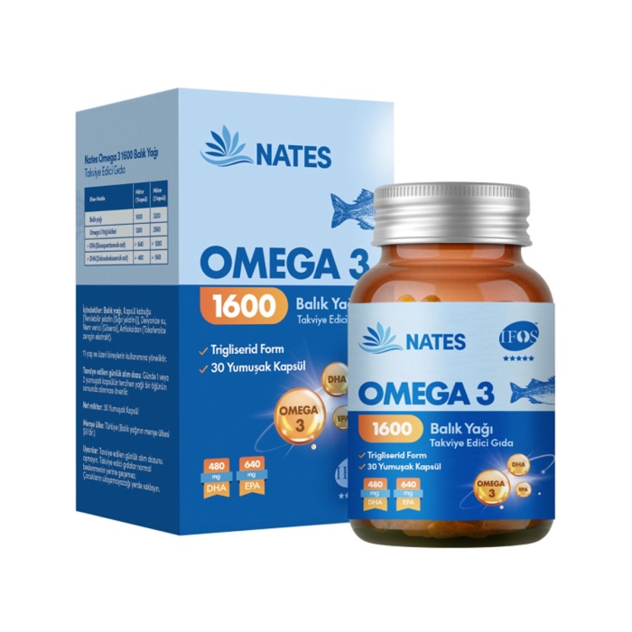 Nates Omega 3 1600 30 Kapsül