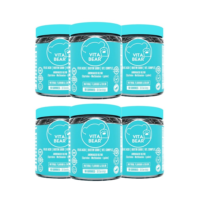 Vita Bear Strong Hair Gummy Vitamin 60 gummy x 6 Adet
