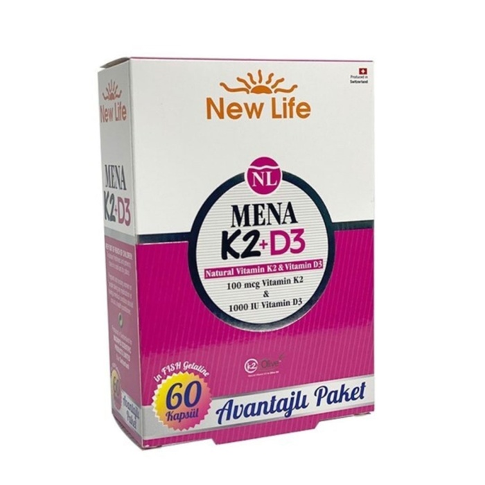 New Life Mena K2+D3 60 Kapsül