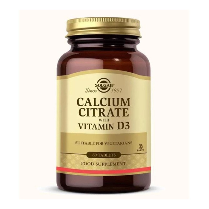 Solgar Calcium Citrate with Vitamin D3 250 mg 60 Tablet