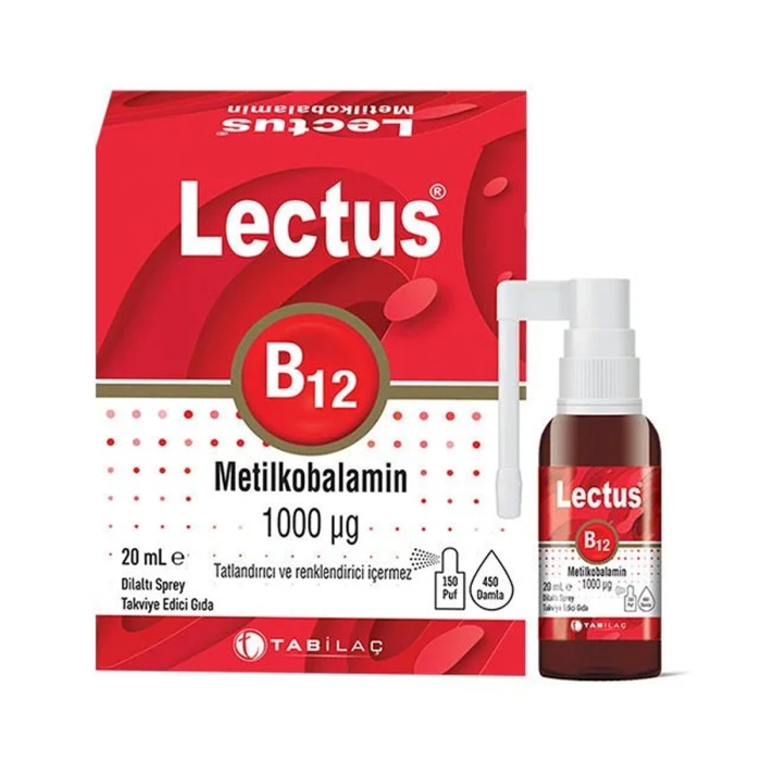 Lectus Metilkobalamin B12 Dilaltı Sprey 20 ml