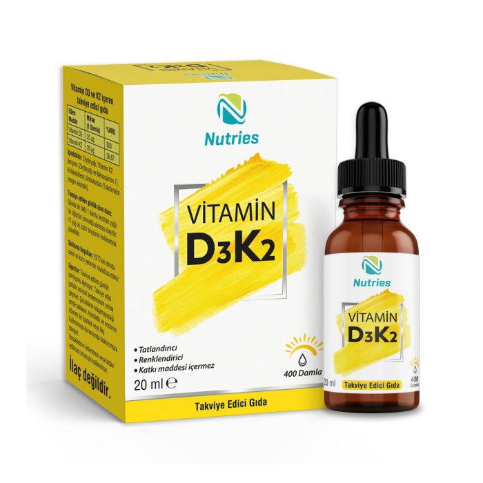 Nutries Vitamin D3K2 Damla 20 ml