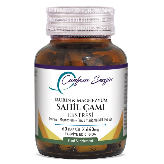 Canfeza Sezgin Sahil Çamı Ekstresi Taurin Magnezyum 60 Kapsül