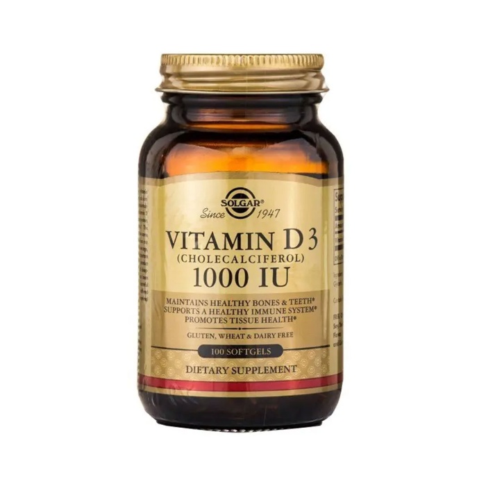 Solgar Vitamin D3 1000 IU 100 Kapsül