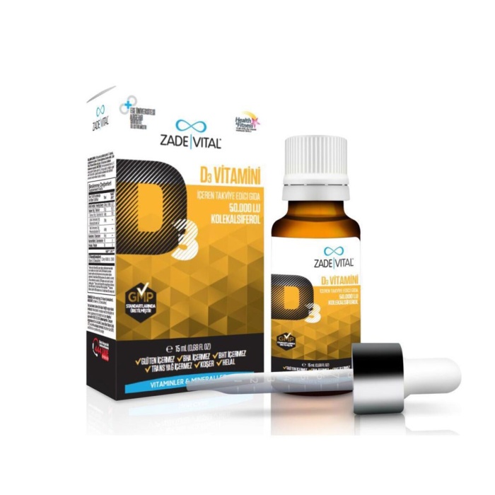 Zade Vital Vitamin D3 Oral Damla 15 ml