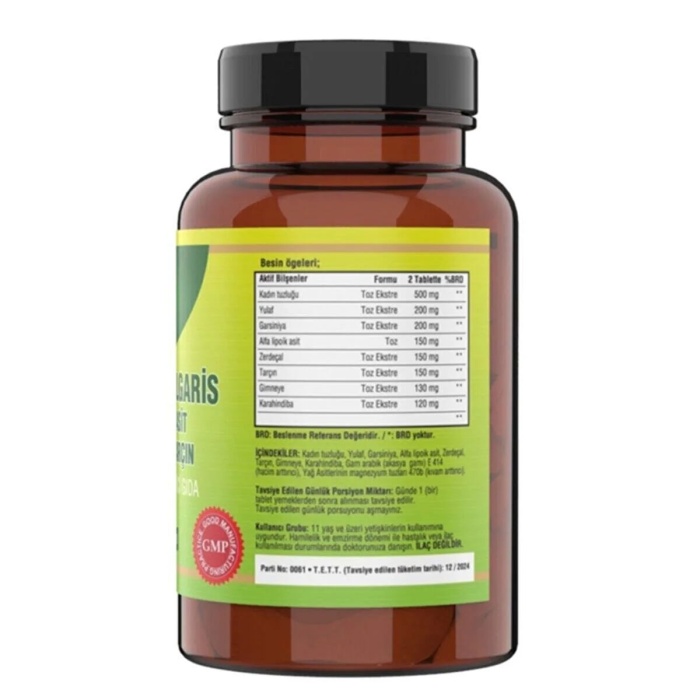 NCS Berberis Vulgaris Alfa Lipoik Asit Zerdeçal Tarçın 120 Tablet