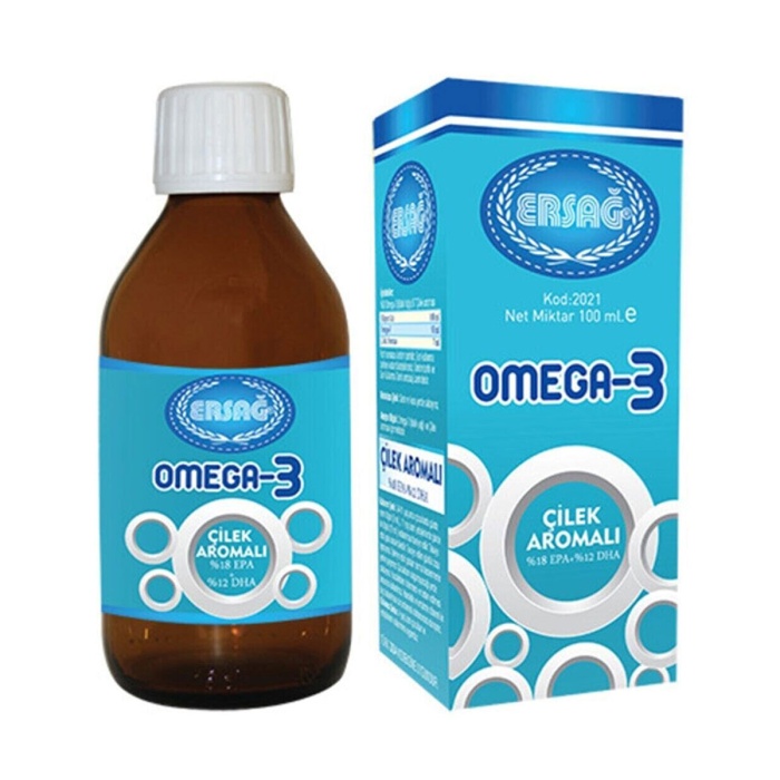 Ersağ Omega 3 Çilek Aromalı Şurup 100 ml