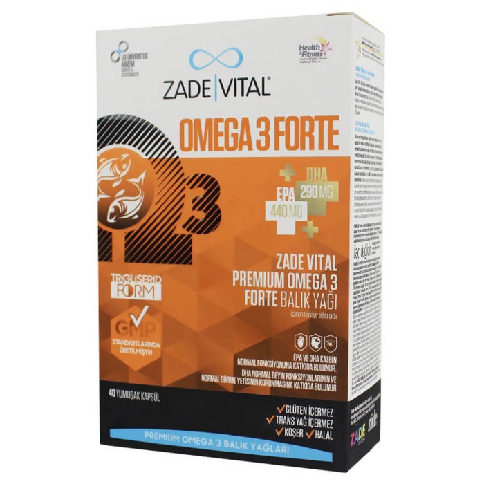 Zade Vital Omega 3 Forte 40 Yumuşak Kapsül