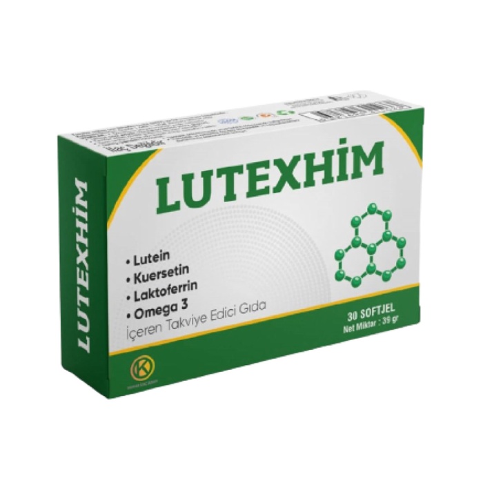 Lutexhim Lutein Laktoferrin Kuersetin ve Omega 3 İçeren Gıda Takviyesi 30 Softjel