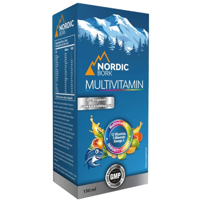 Nordic Bork Multivitamin - Fosfatidilserin + L-Arginin Şurup 150 ml