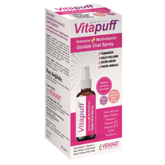 Vitapuff İmmune Multiviamin Oral Sprey 30 ml