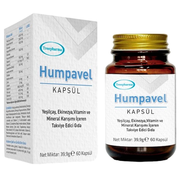 Humpavel Yeşilçay Ekinezya Vitamin Mineral İçeren 60 Kapsül
