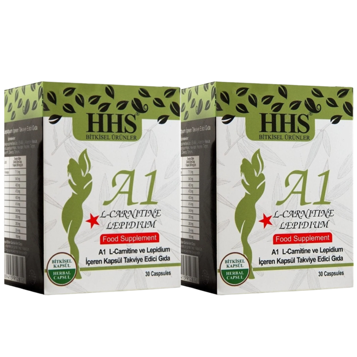 HHS A1 L-Carnitine & Lepidium 30 Kapsül + 30 Kapsül (1 Aylık Paket)