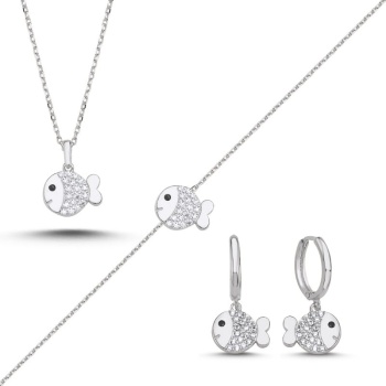 Balık Figürlü Gümüş Set