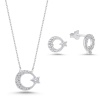 Zirkon Taşlı Ay Yıldız Set