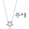 Zirkon Taşlı Yıldız Gümüş Set