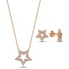 Zirkon Taşlı Yıldız Gümüş Set