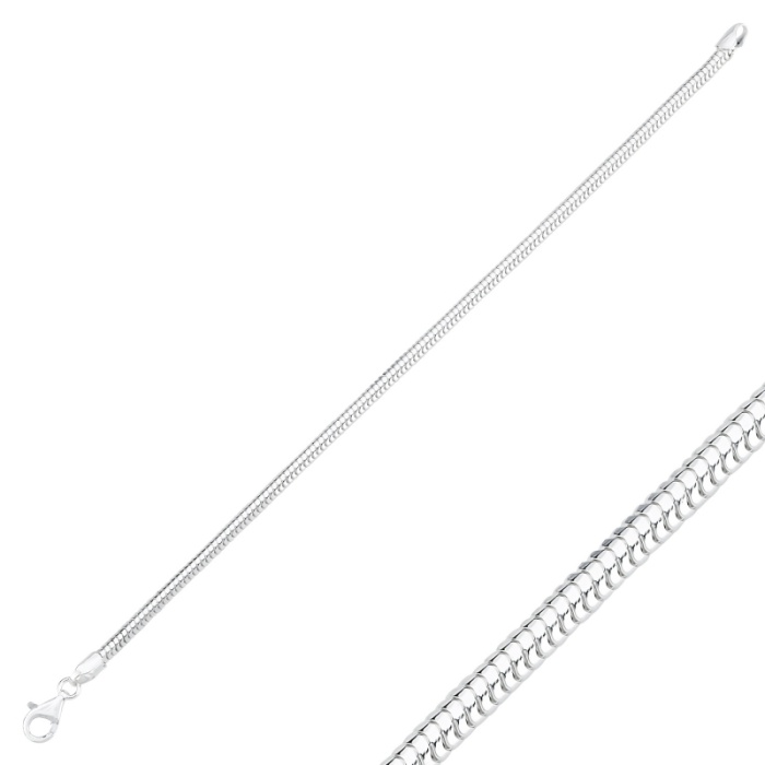3mm Tıraşlı Tondo Zincir Gümüş Bileklik