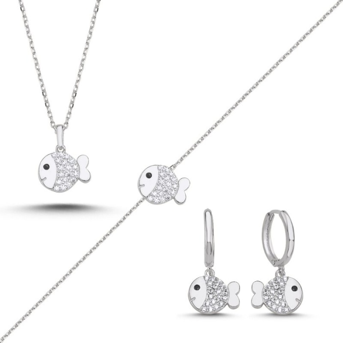 Balık Figürlü Gümüş Set