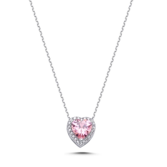 Gümüş 3 Lü Pembe Kalp Pandora Set