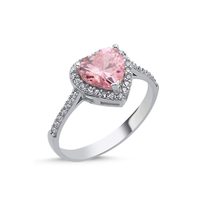 Gümüş 3 Lü Pembe Kalp Pandora Set