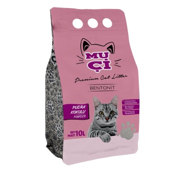 Muçi Premium Kedi Kumu Pudra Kokulu 10 Lt