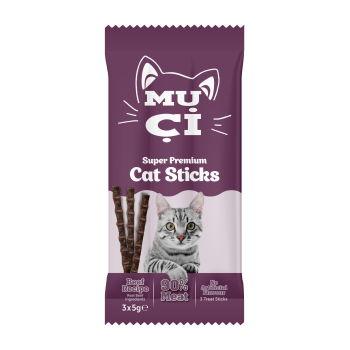Muçi Kedi Ödül Çubuğu Biftekli Sticks 3 lü