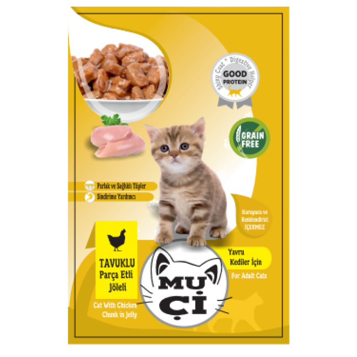 Muçi Pouch Yavru Kedi Yaş Mama Tavuklu 85 Gr